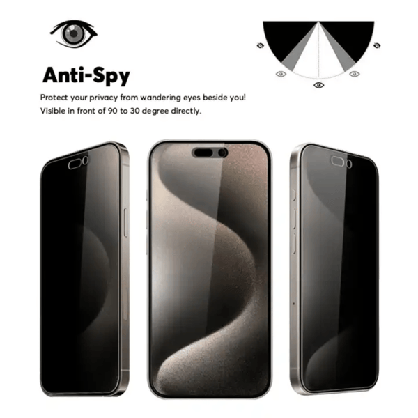 3-Pack iPhone 17 Pro Max Screen Protector Privacy in Premium Tempered Glass