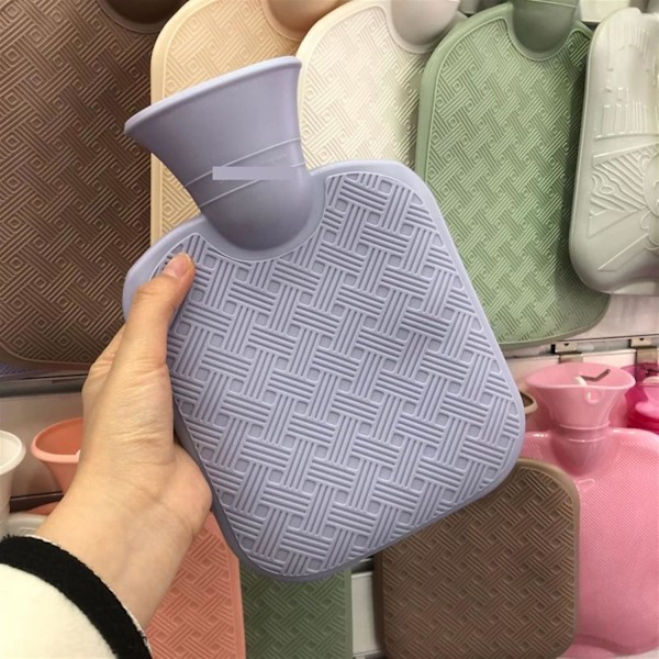 XJ-Varmvattenflaska Bred öppning Bekväm Mångsidig Klassisk Varmvattenpåse Handfotvärmare för smärtlindring (Färg: Rosa)