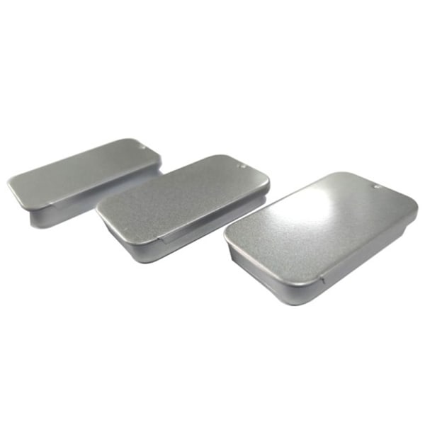XJ-4st Alumiininen Peltipurkki Kosmetiikkasäiliö VALKOINEN 80X35X11MM Valkoinen