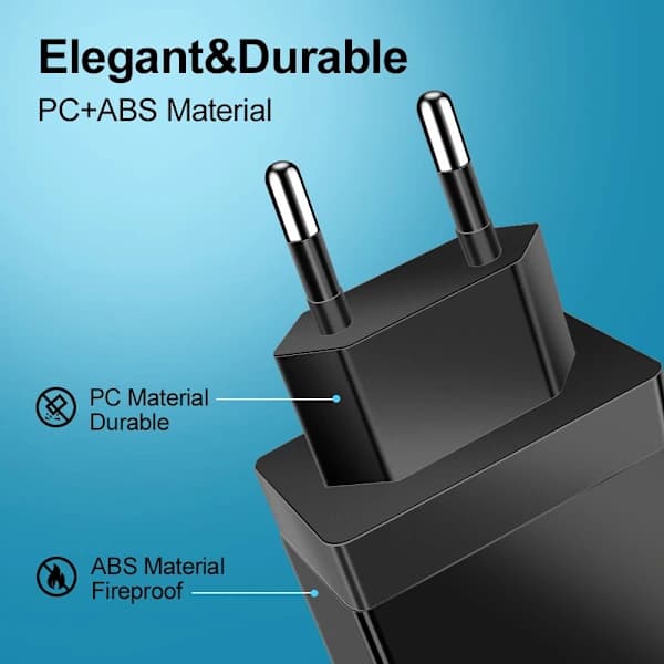 USB C Lader Hurtiglading 65W Type C Lader EU-kontakt svart