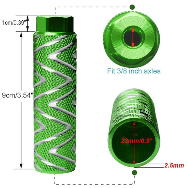 XJ-Aluminiumlegeringscykelpinnar Bebetter 4 st BMX-pedaler Passar 3/8 tums axlar, cykelbakpedaler HF HF1