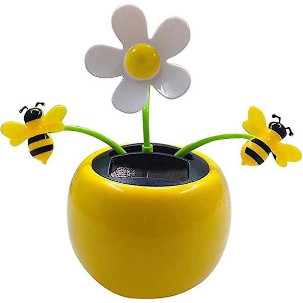 1 st Solcellsdansande Blomma, Solcellsbil Rörliga Figurer, Solcellsdansande Blomma Leksak, Solcellsbil Dekorationsgåvor, Leksaker för Barn, Heminredning