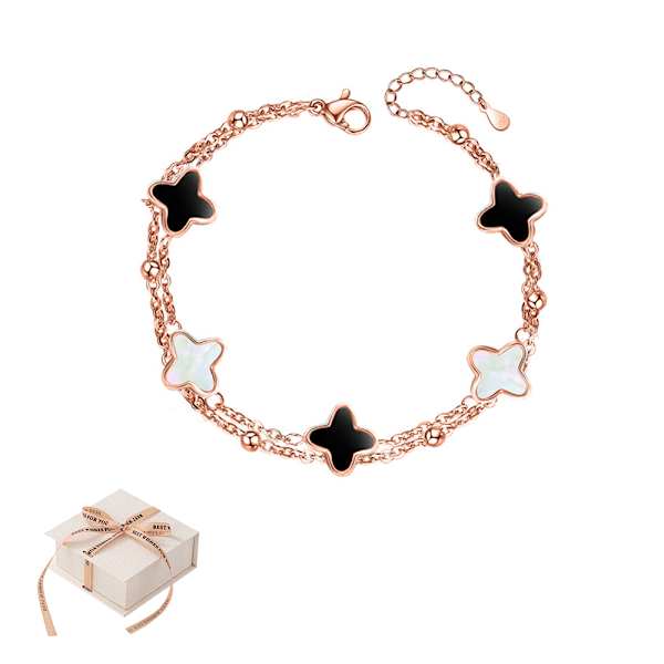 XJ-Charm armbånd dobbelt lag fire blade græs armbånd Xmas