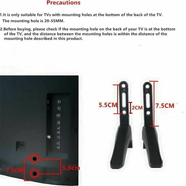 TV-bordstativ, basmontert TV-holder