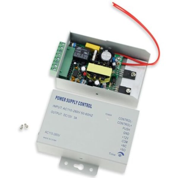 AC 110-240 V til DC 12 V 3 A 36 W Strømforsyning for adgangskontrollsystem, transformator for adgangskontroll, adgangskontrollkontroller