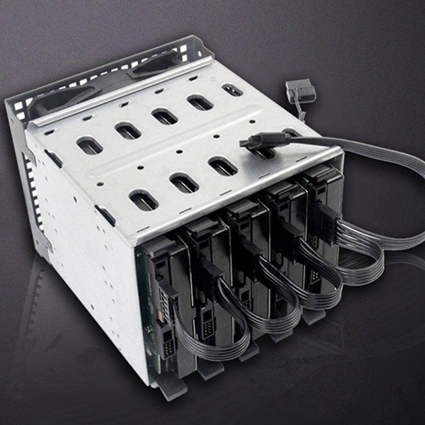 XJ-10x 15 Pin Sata Strømkabel Forlengelse Harddisk Kabel 1 Hann Til 5 Hunn Strømforsyning Splitter Adapter C