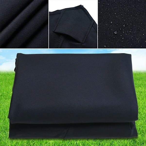 Black 8-Ribs Replacement Parasol Canopy, 3m Waterproof UV Resistant Cover