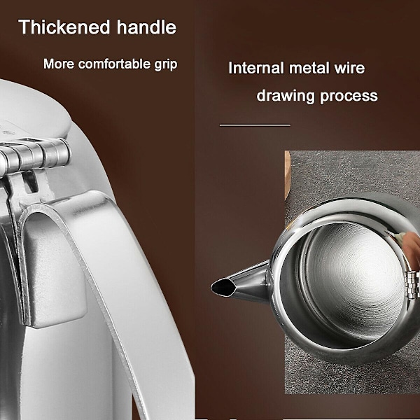 Rustfritt Stål Metall Tekanne Kafé Te Kaffe Drikke Restaurant Tekjele Vippelokk
