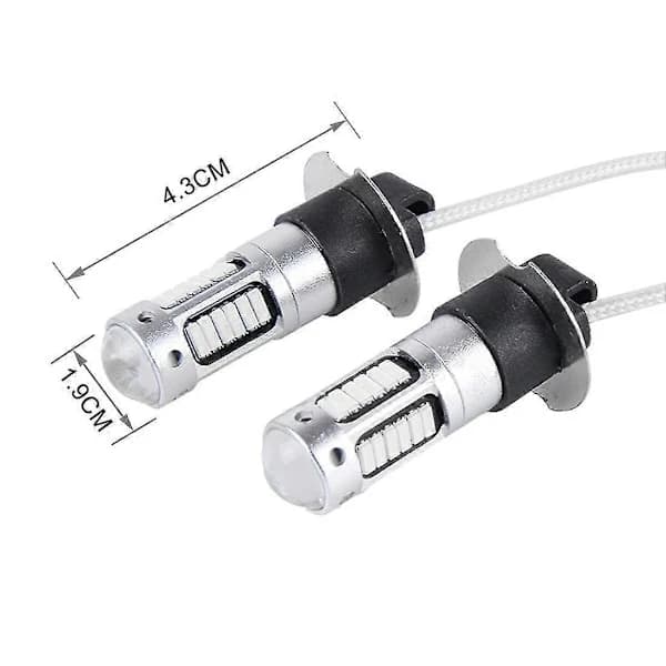 2 kpl H3 10W 30 SMD-4014 LED-sumuvalot autoon, DC 12V Punainen valo Red Light