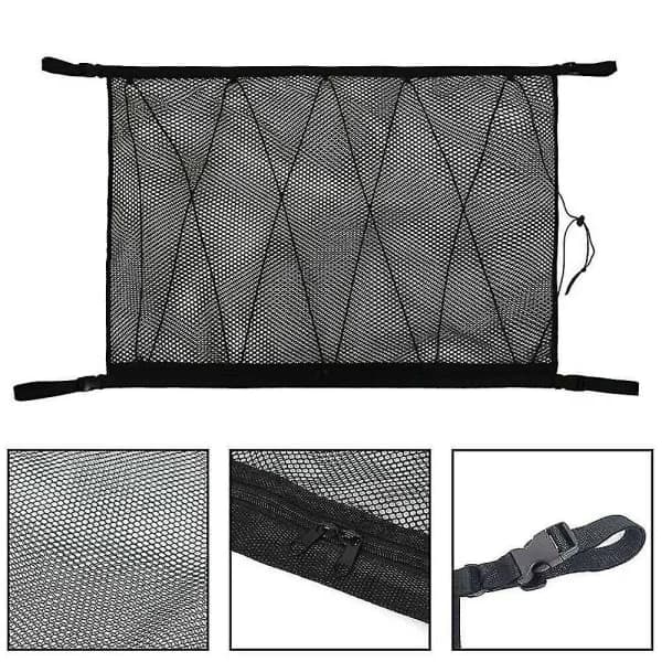 Bil Tagnet Taglastnet Opbevaringstaske Lommer Til SUV Van Autocamper 90x60cm