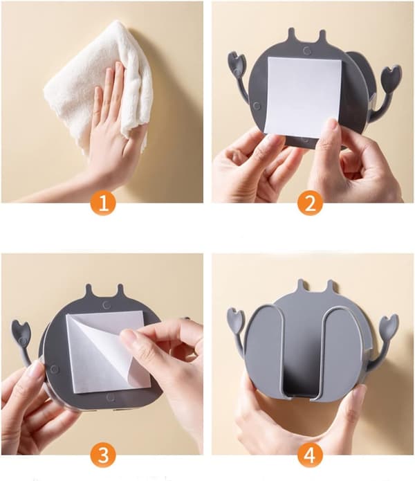 4 Pieces Wall Organizer Box Wall Mounted Remote Control Holder, ZQKLA