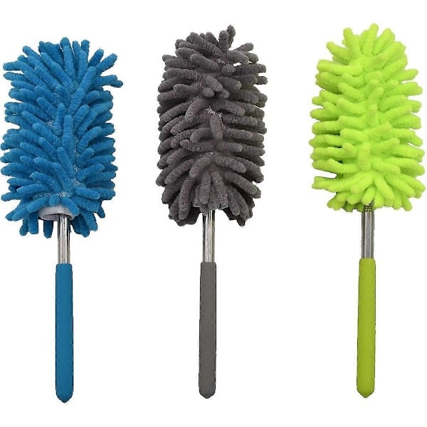 3-pack Teleskopisk Dammvippa, Utdragbar Vikbar Tvättbar Dammvippa