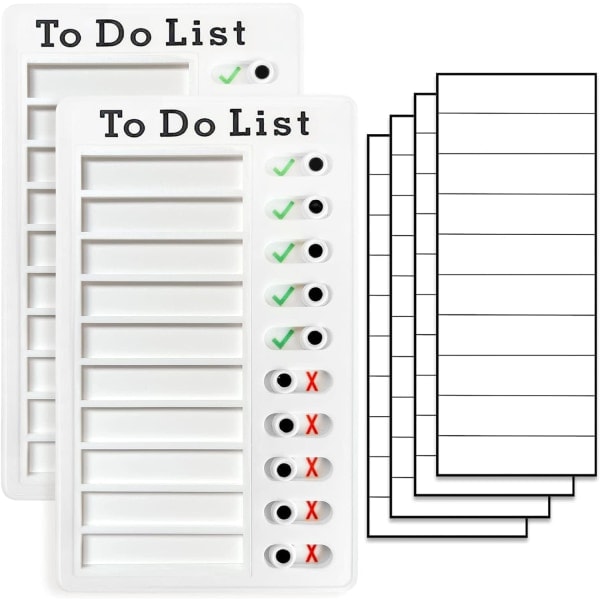 2-delt Oppgaveliste for Voksne To Do Liste Mine Oppgaver Sjekkliste Oppgavetavle Skyvbar Rutineplan for Barn Bobil Påminnelse
