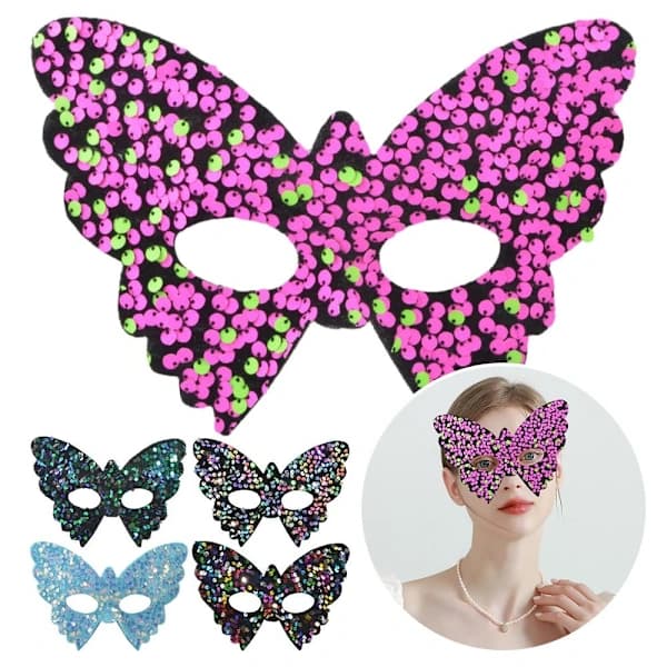 Halloween Naamiaismaski ROSA PUNAINEN ruusunpunainen