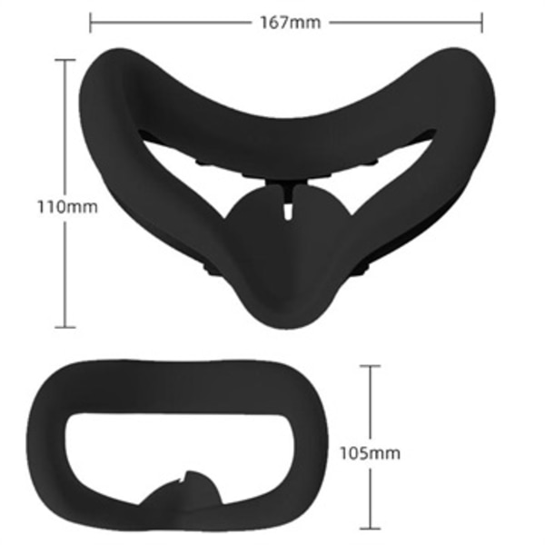 XJ-Oculus Quest 2 Svettresistent Ansiktsgränssnitt / Silikon...