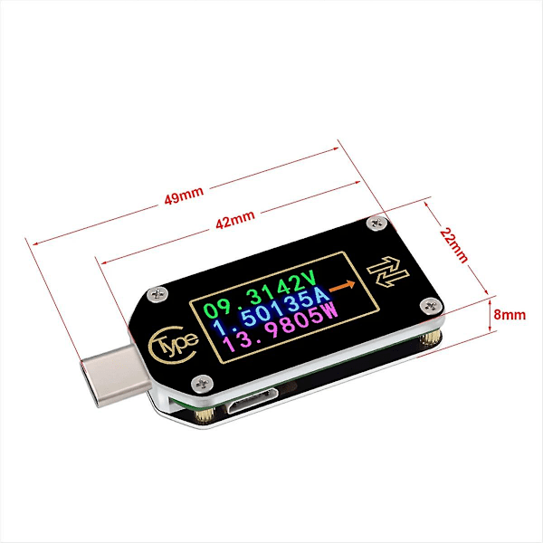 XJ-Tc66c Type-c Pd Trigger Usb Voltmeter Amperemeter Spänning 2-vägs Strömmätare Multimeter Med Bluetooth