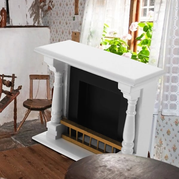 Puinen Nukkekodin Takka Mini Lisätarvikkeet Malli Miniatyyrit 1 6 Mittakaavan Huonekaluihin