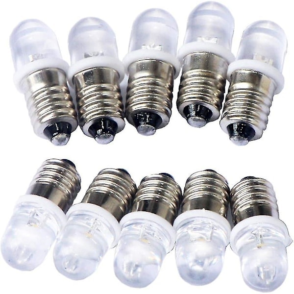 10 st E10 12V LED-spotlampor Varmvit