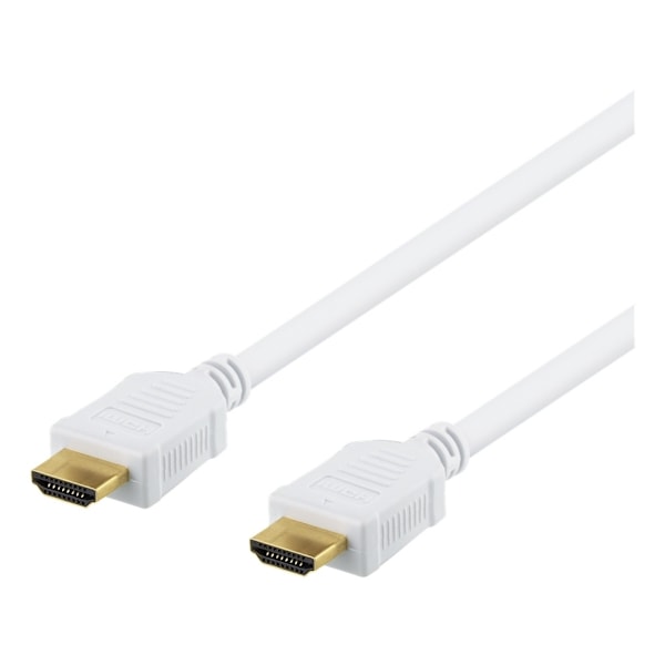 XJ-DELTACO High-Speed HDMI -kaapeli, 10 m, Ethernet, 4K UHD, valkoinen
