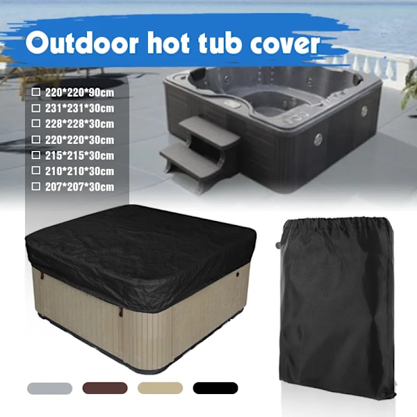 Spa Badkar Pool Vattentätt Skydd Utomhus Trädgård Gård Anti-Fall Löv Anti-UV Skydd Spa Badtunna Dammskydd