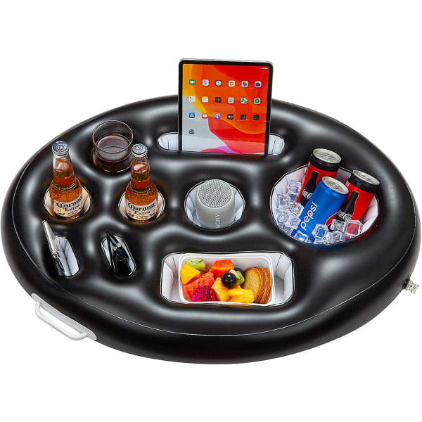 Spa Bar Boblebad Drikkeholder, Oppustelig Pool Float - Pool & Strand & Udendørs Kopholder