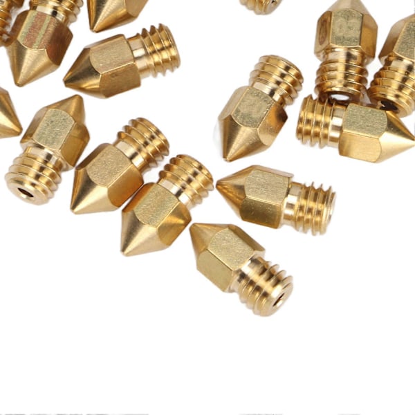 XJ-20 stk MK8 Dyse Kit 1.75mm M6 Gevind Polerede Ekstruder Dyser med Opbevaringsboks til 3D-printer Udskiftning 0.2mm