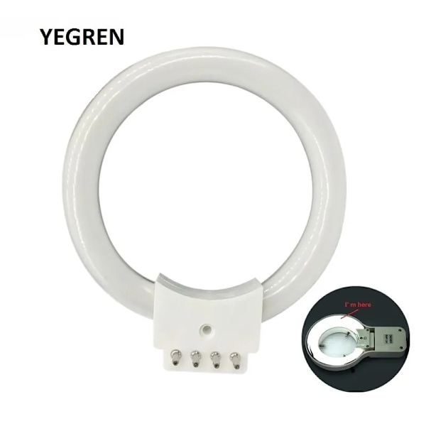 YEGREN 8W 10W Loisteputki Rengasvalaisin Sisähalkaisija 67,5 mm 70 mm 78 mm Mikroskoopin Ylärengasvalonlähde Sisäydin