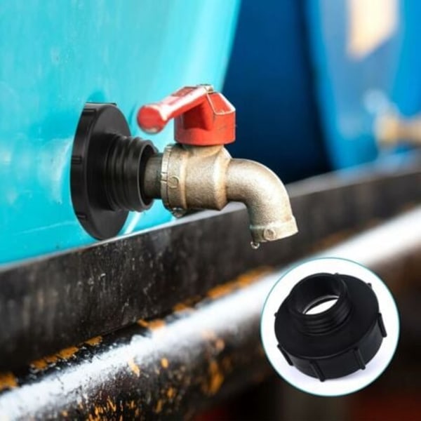 IBC-adapteri S100x8 - S60x6 pienennys PTFE-teipillä - 1000 litran säiliöhanaan, IBC-säiliöadapteri sadevesisäiliön tynnyriventtiilille