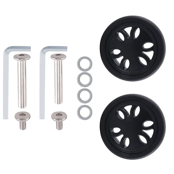 3 Sarjaa 50 mm x 15 mm Matkalaukun Pyörät Kulutusta Kestävät PU-pyörät Matkalaukun Vaihtopyörät