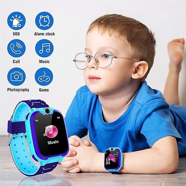 Børne Smart Watch 4g Gps Wifi Videoopkald Sos Tracker Vandtæt Børne Smartwatch Kamera