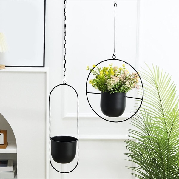 Hängande Planteringskrukor Minimalistiska Växtkrukor Behållare Metall Hängande Blomkrukor För Inomhus Utomhus