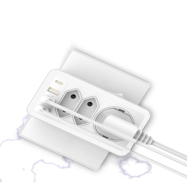 XJ-Adapter USA til Tyskland stik med 3USB 1USB C, USA adapterstik med 2AC, rejseadapter type B stik adapter til Canada Thailand Mexico væglader