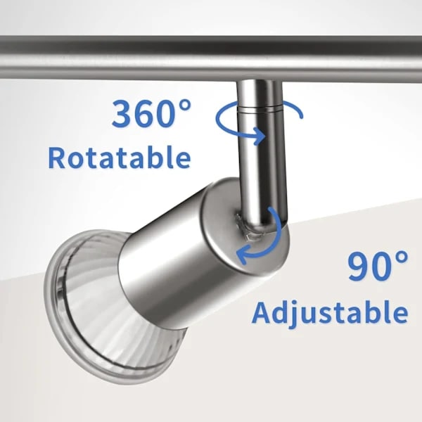 Ceiling Light with 6 Adjustable LED Spotlights, Rotatable Ceiling Lamps, No Gu10 Bulb Included, Ceiling Lighting