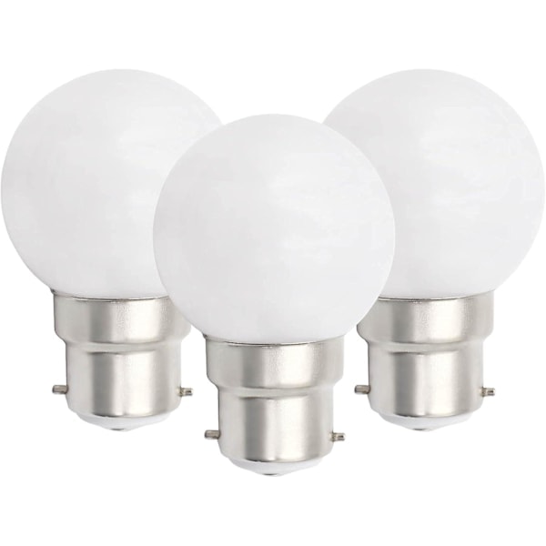 6 stk B22 LED-pære 3W Golfball Lyspærer B22 Bajonett Liten Globepære Dimbar