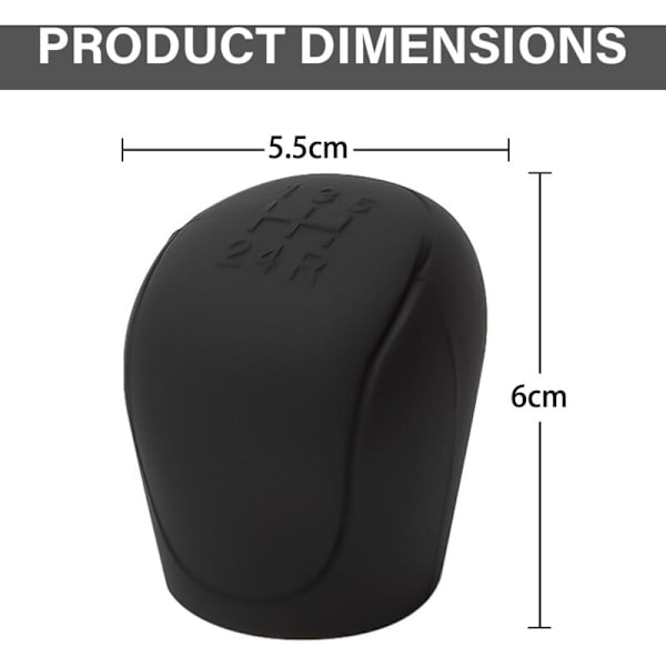 Car Gear Shift Knob Cover, Anti-Scratch Silicone Handbrake Cover, Car Gear Shift Knob Silicone Case, Universal for Car Decoration