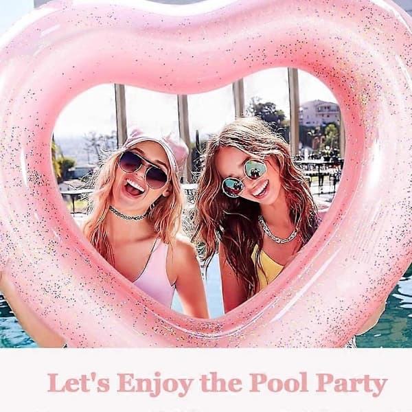 Hjerteformet Pool Float, 2 stk. Oppustelig Pool Float til Børn og Voksne