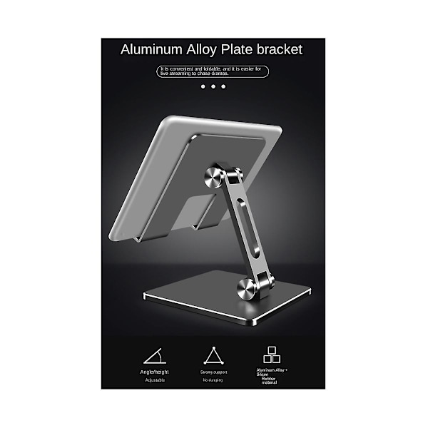 XJ-Tabletstativ i aluminiumslegering, egnet for iPad, høy vinkeljustering, multifunksjonelt nettbrettstativ for skrivebord