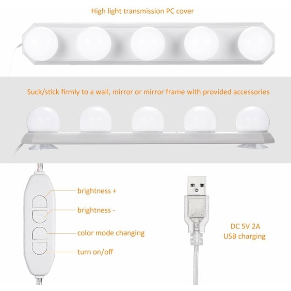 XJ-Dimbara LED meikkipeilivalot, meikkikylpy Mir