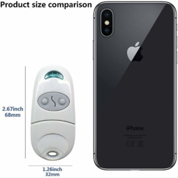Tillbehör för fjärrkontroll Came TOP432NA 3 stycken. Fast kodfrekvens 433,92 MHz.