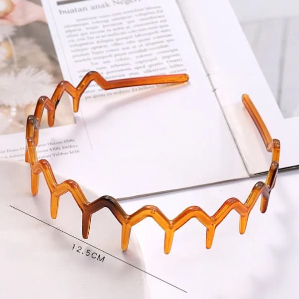 Zigzag Hårband Tänder Hårband SVART Svart