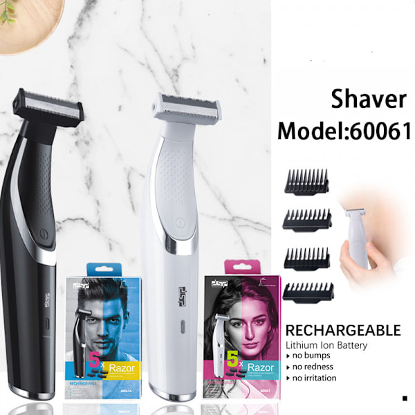DSP Multifunksjonell Oppladbar Bærbar Hårklipper, Vaskbar Barbermaskin for Menn og Kvinner{HH}