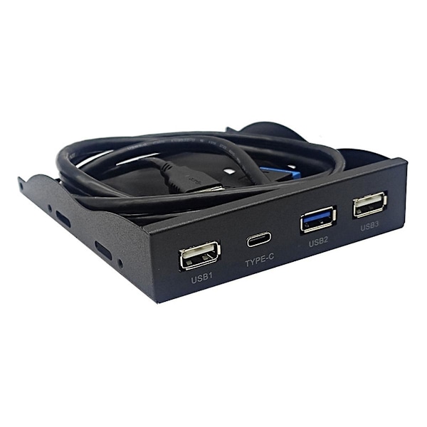 XJ-Usb3.2 Gen1 Type-c Levykeasema Paneeli 3.5-tuumainen Hubi 19pin C-Porttiin Käännettävä Pistoke 5gbps