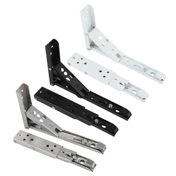 Foldbart Hyldebeslag Vægmonteret Støtte SORT 8 TOMMER sort 8inch