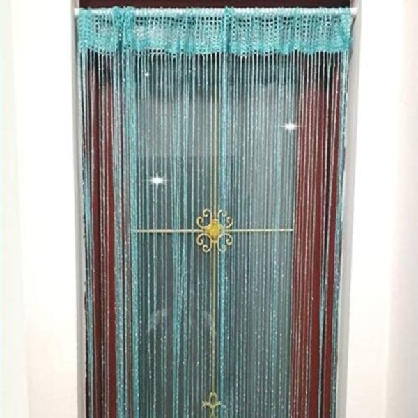 Pompon-gardiner 100 x 200 cm, romdelere med pomponer, egnet for dører, vinduer, hjem, dekorasjon, arrangementer, dekorasjon (farge hu)