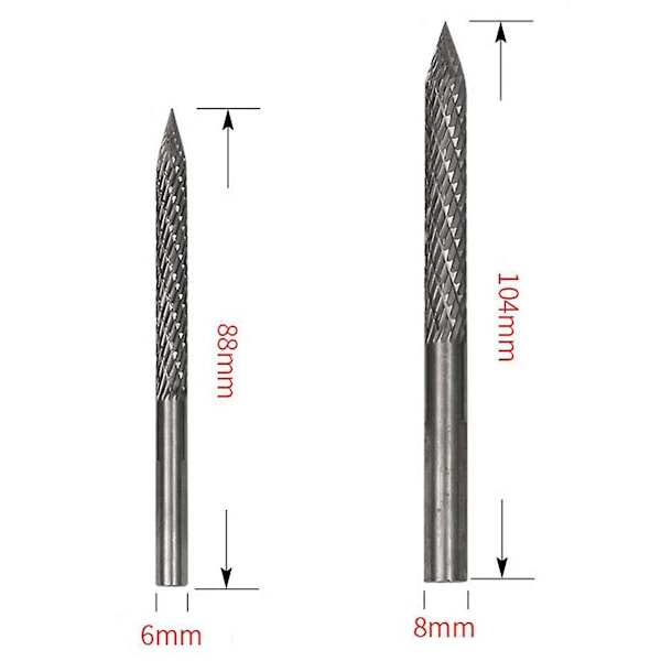 XJ-2pack Däckbit Multipla Storlekar Däckreparation Karbidfräs Borr Däcklappar Plug Cutter Trådklippare