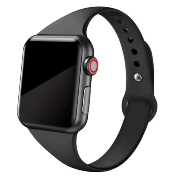 XJ-Smalt Apple Watch Silikonearmbånd 38/40/41 Sort