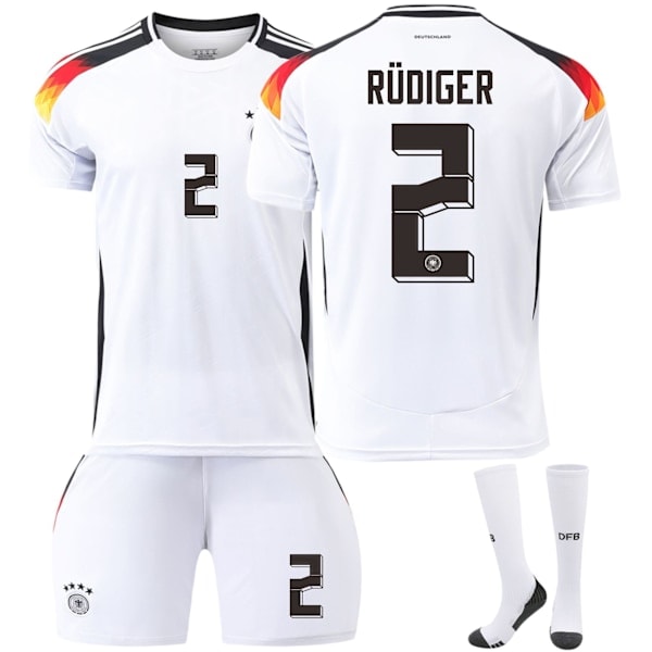 2223 Tyskland VM Hemmatröja Set #2 Antonio Rudiger Tröja #26 #26 2 Rudiger