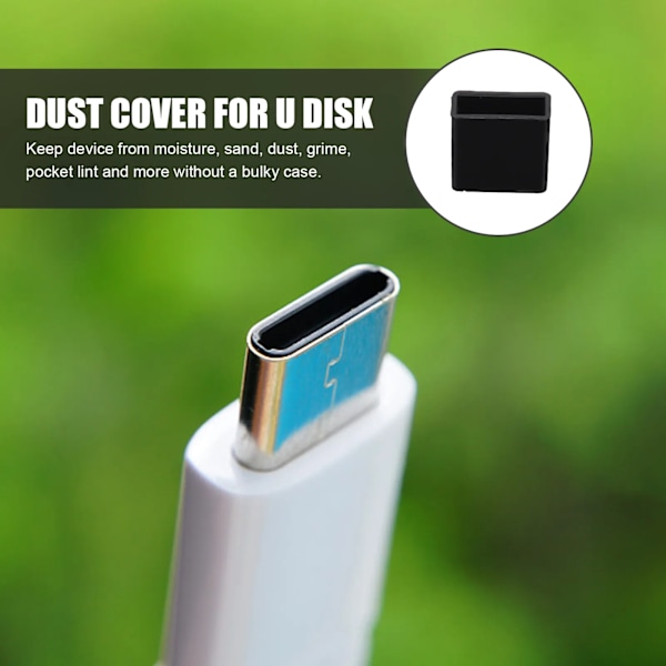 20 st USB-skydd Datakabel Skydd Anti-fukt Plug Skyddshylsa Hane Dammtät för Disk Anti-damm Propp