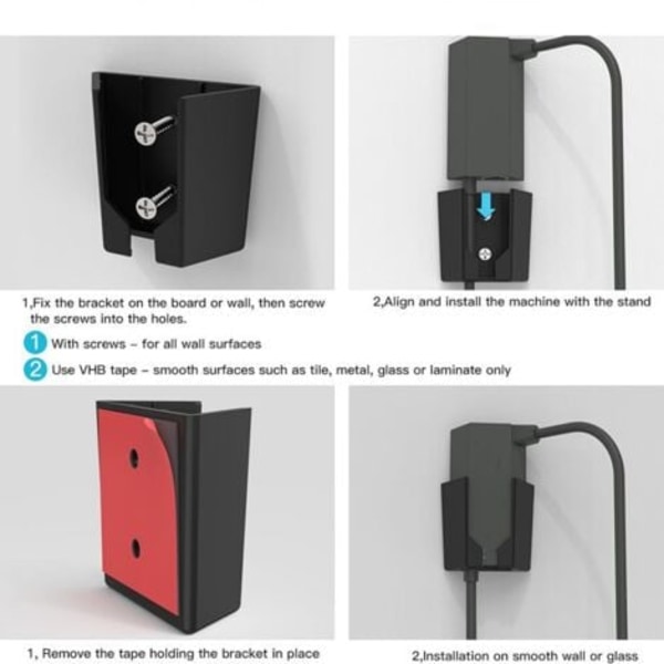 Ethernet Adapter Brakett Plast Ethernet Adapter Brakett Veggfeste Ethernet Adapter Brakett for Ulike Installasjonsoverflater (Svart)