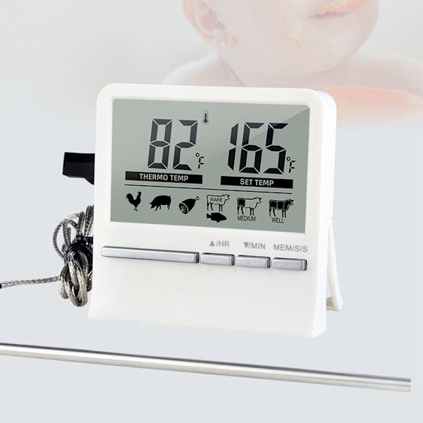 XJ-Mattermometer Ovnstermometer SVART